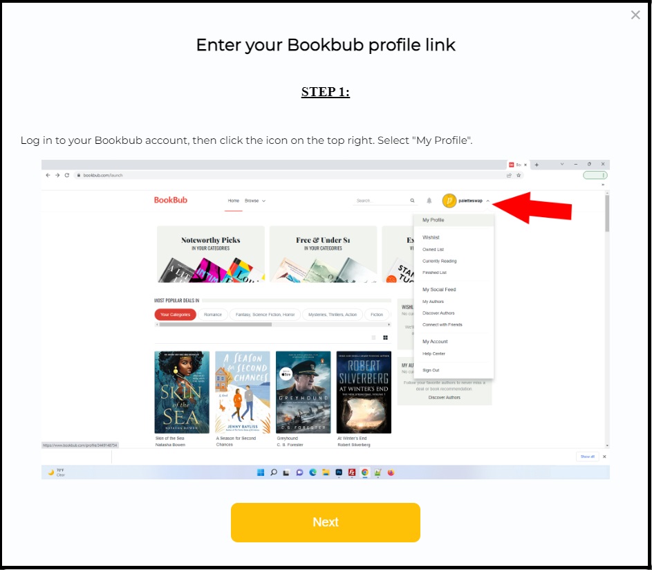 Bookbub Profile 1