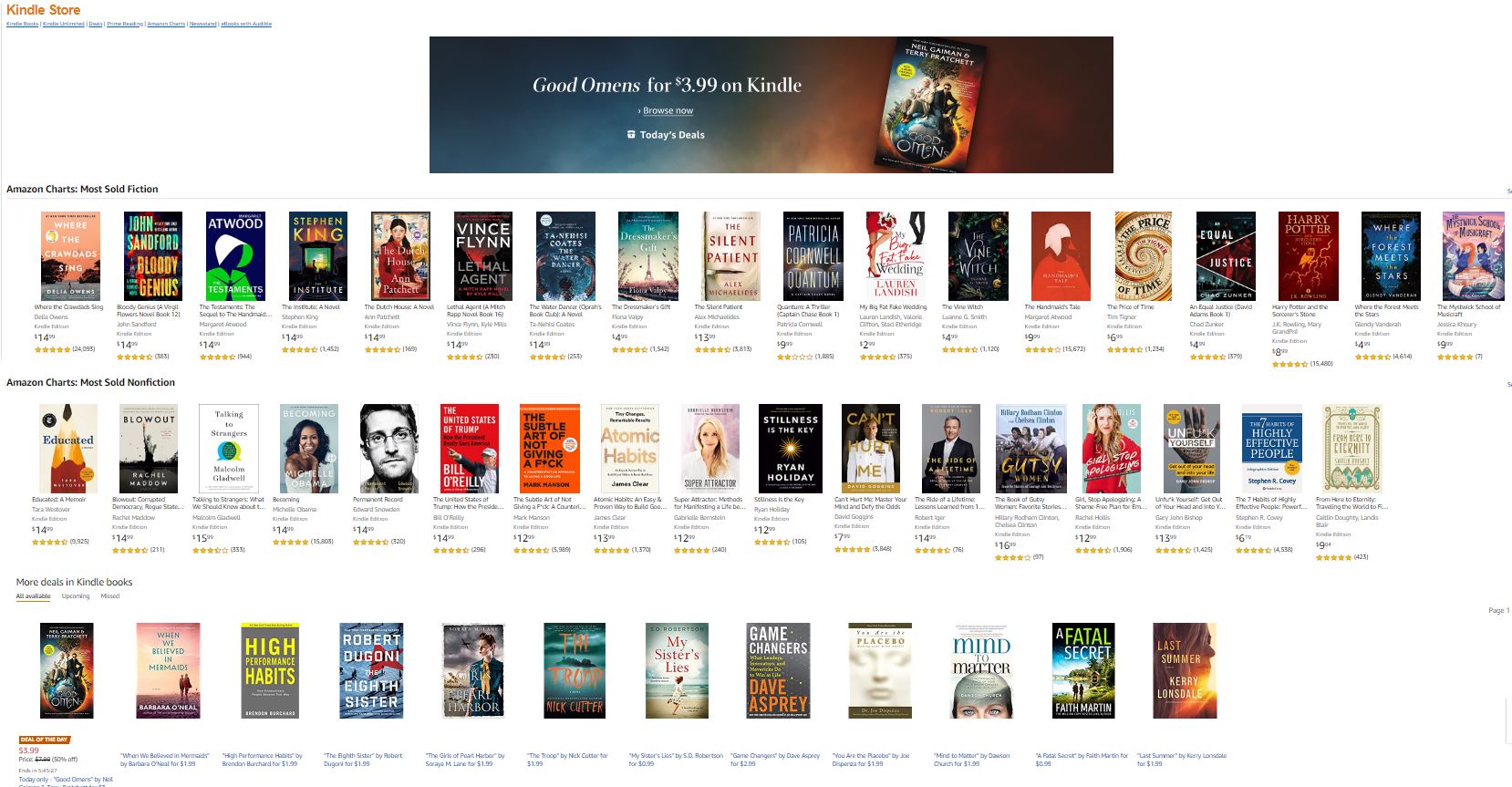 Kindle Store Landing Page