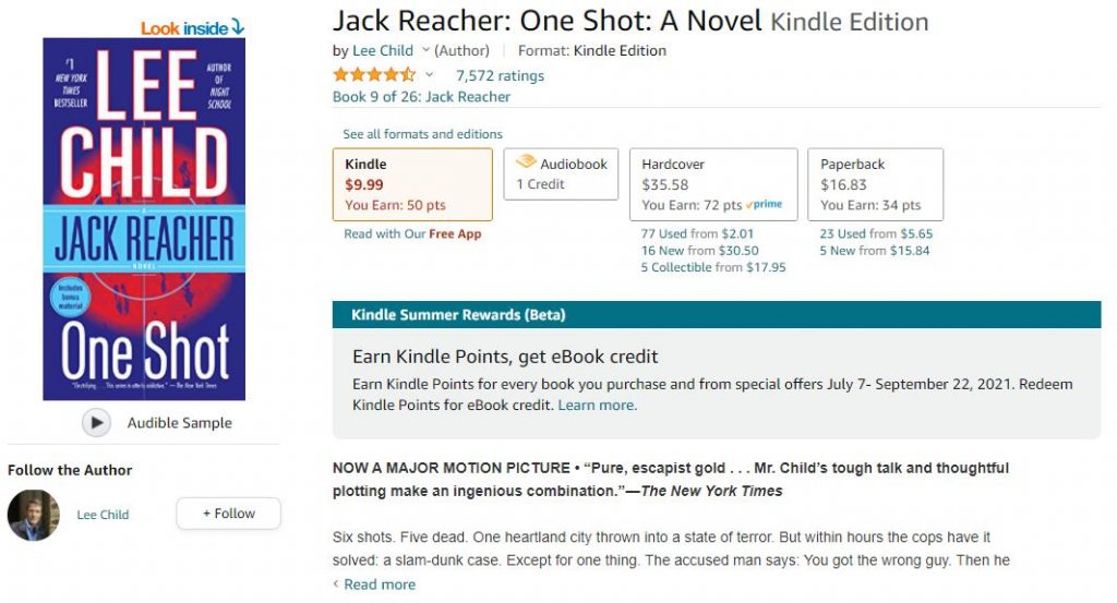 Jack Reacher hardcover