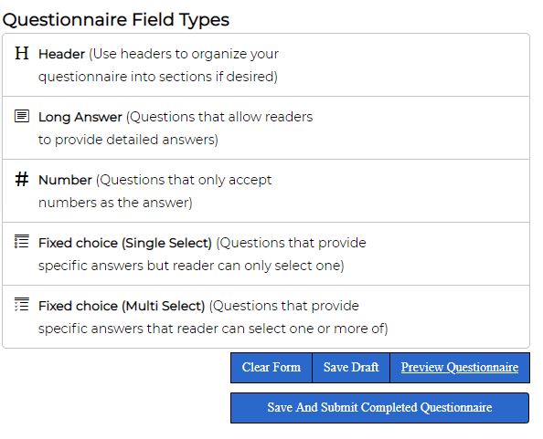 Question types